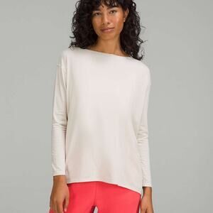 Lululemon Back in Action Long Sleeve Shirt in Natural Ivory